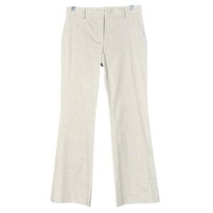 L'Autre Chose Metallic Silver Shimmer Flare Pants Womens US 4 IT 40